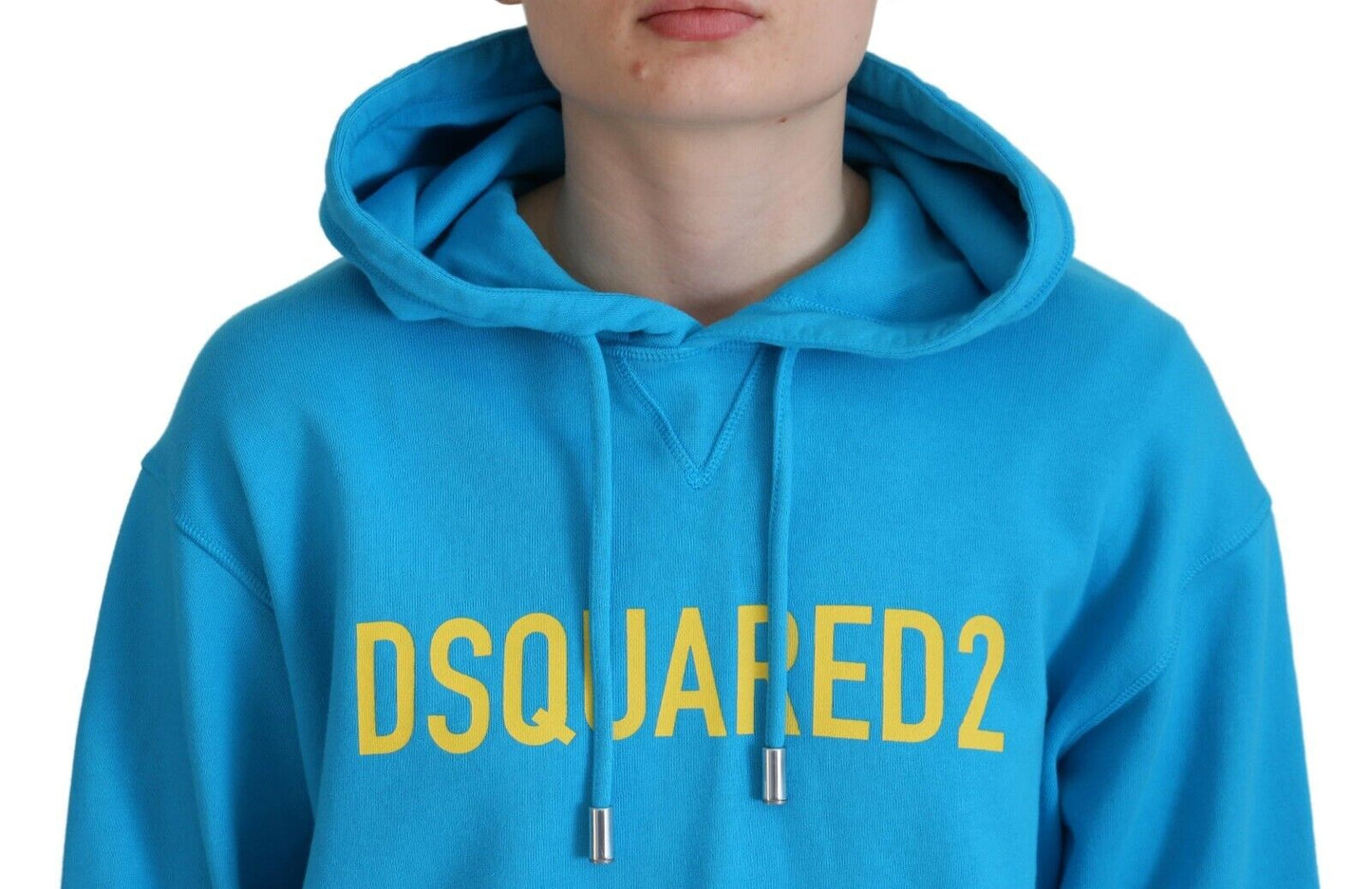 Dsquared² Blue Logo Print Cotton Hoodie Sweatshirt Sweater by Dsquared²