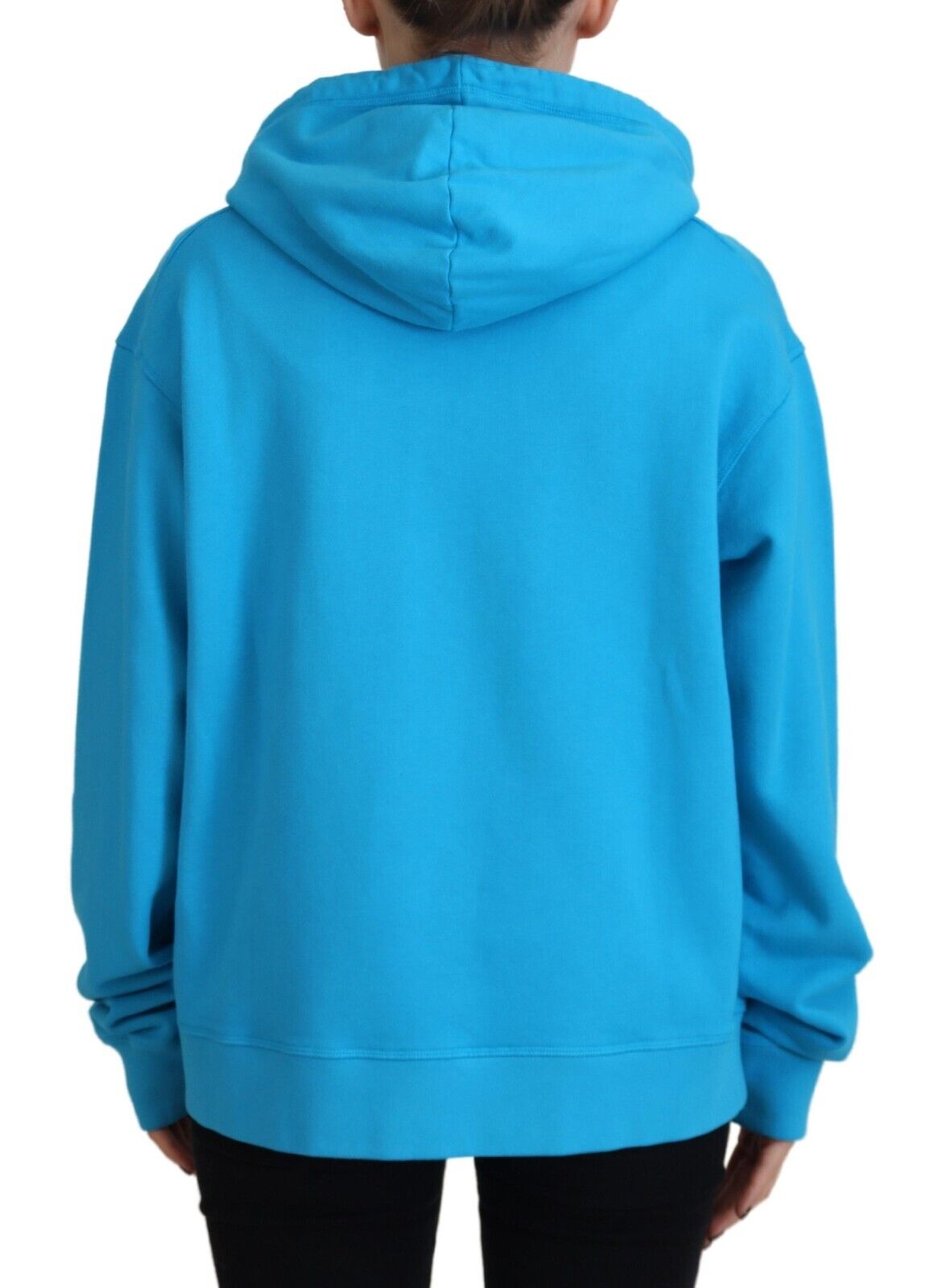 Dsquared² Blue Logo Print Cotton Hoodie Sweatshirt Sweater by Dsquared²
