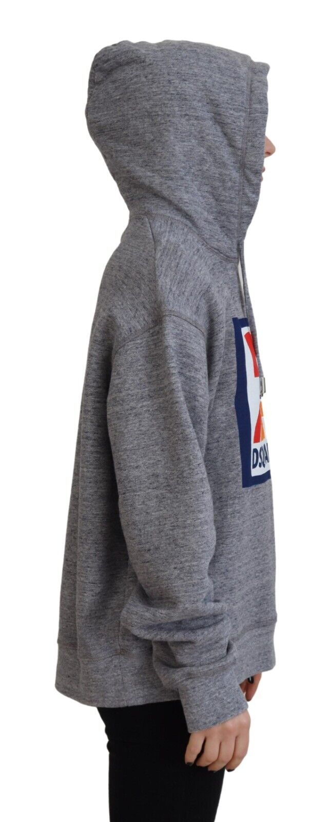 Dsquared² Gray Logo Print Cotton Hoodie Sweatshirt Sweater by Dsquared²