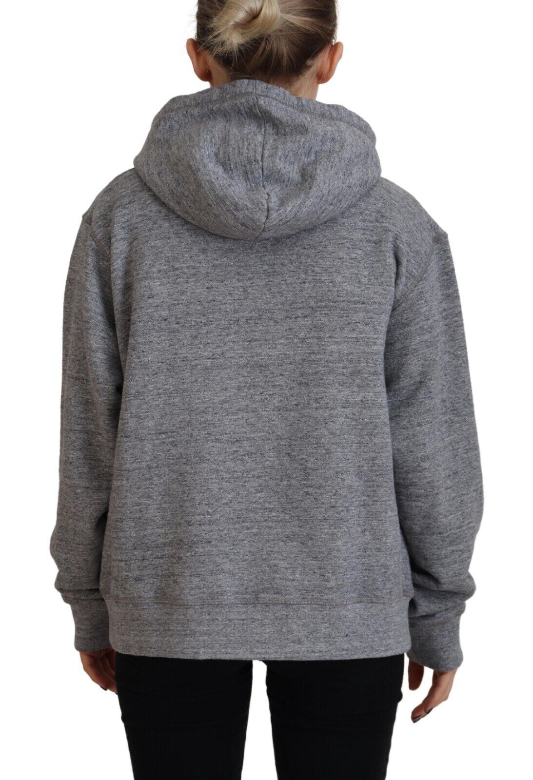 Dsquared² Gray Logo Print Cotton Hoodie Sweatshirt Sweater by Dsquared²