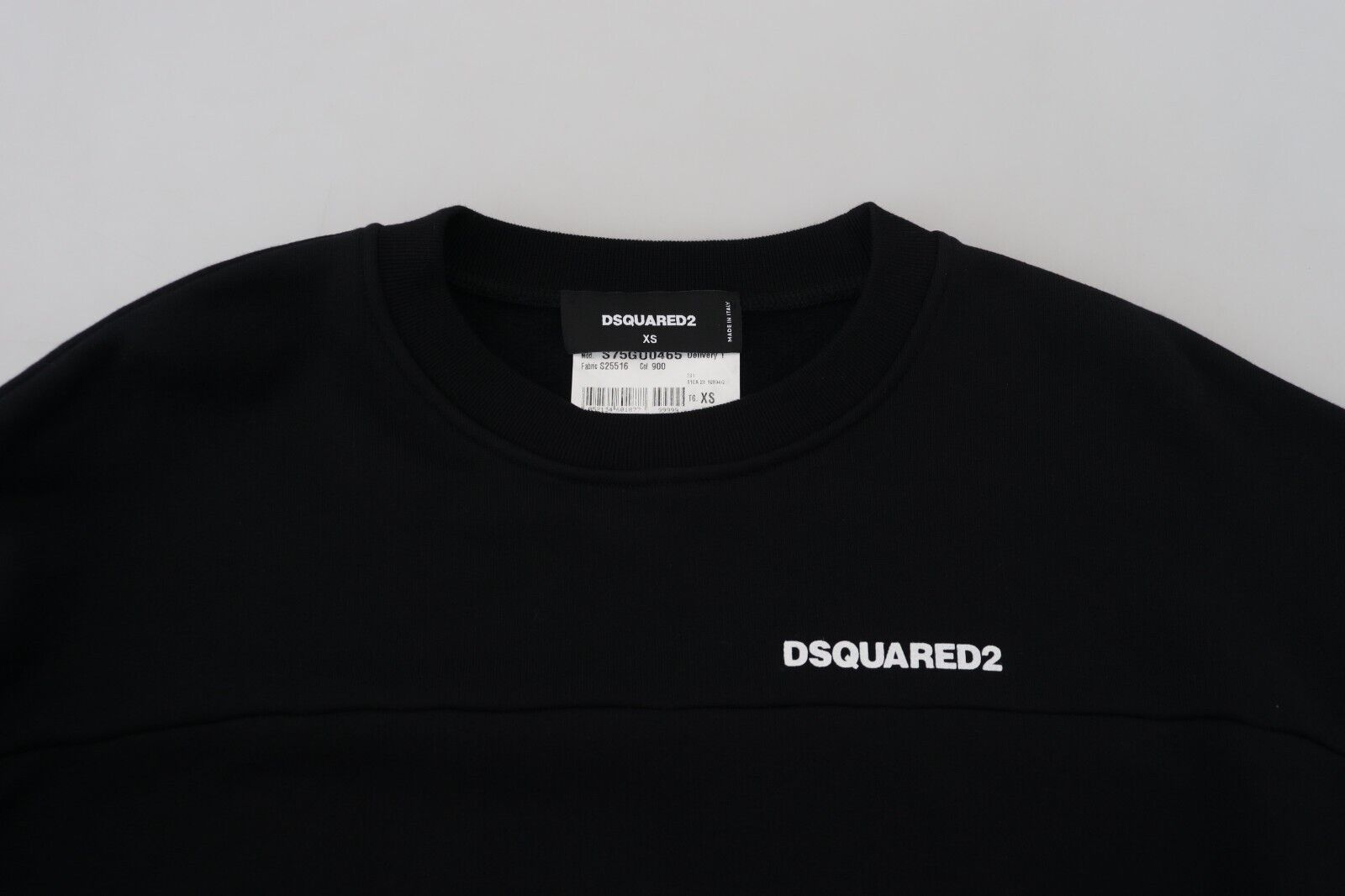 Dsquared² Black Cotton Printed Women Long Sleeve Sweater by Dsquared²