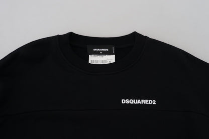 Dsquared² Black Cotton Printed Women Long Sleeve Sweater by Dsquared²