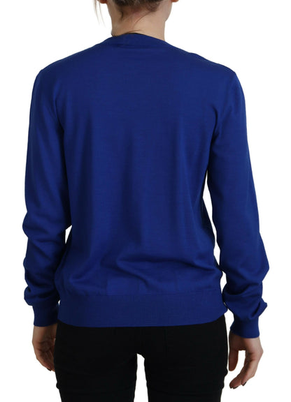 Dsquared² Blue Long Sleeve Crew Neck Casual Sweater by Dsquared²