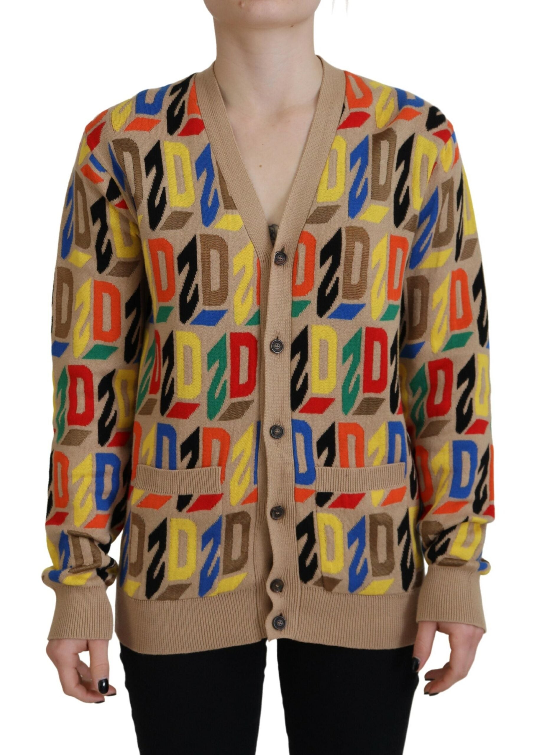 Dsquared² Brown Logo Long Sleeve Women Cardigan Sweater by Dsquared²