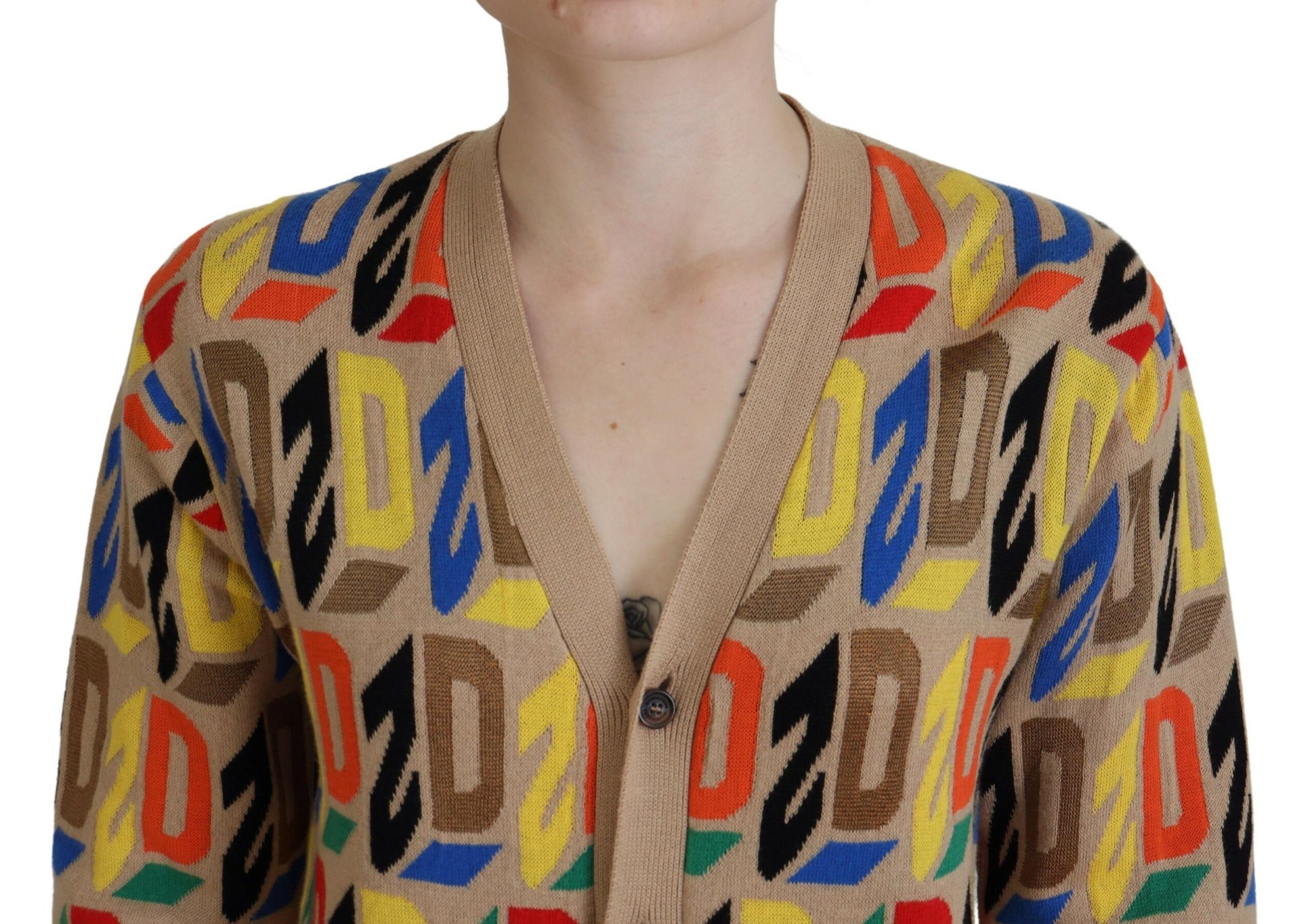 Dsquared² Brown Logo Long Sleeve Women Cardigan Sweater by Dsquared²