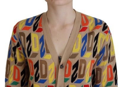 Dsquared² Brown Logo Long Sleeve Women Cardigan Sweater by Dsquared²
