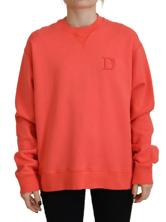 Dsquared² Pink Logo Embroidery Women Long Sleeve Sweater by Dsquared²