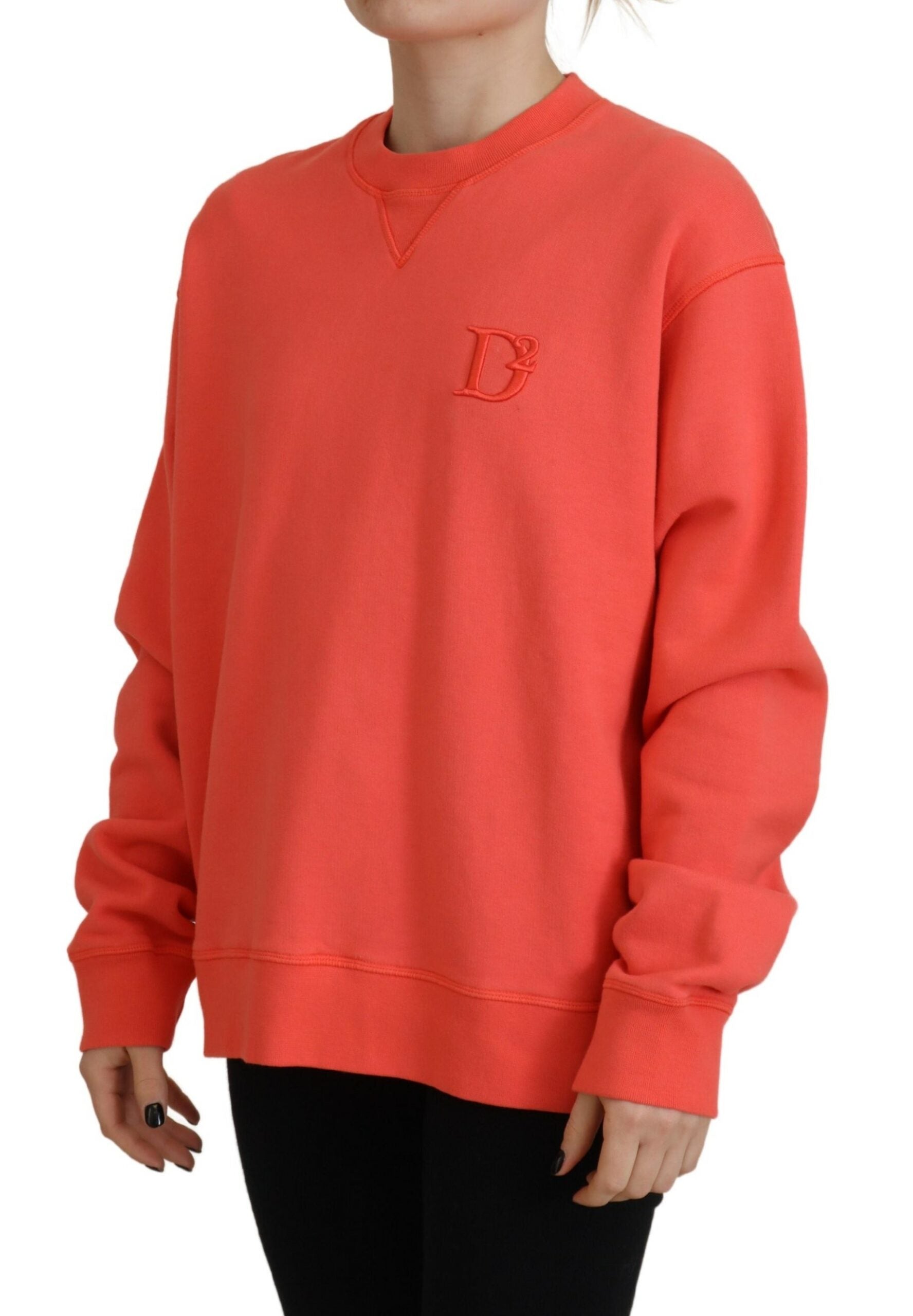 Dsquared² Pink Logo Embroidery Women Long Sleeve Sweater by Dsquared²