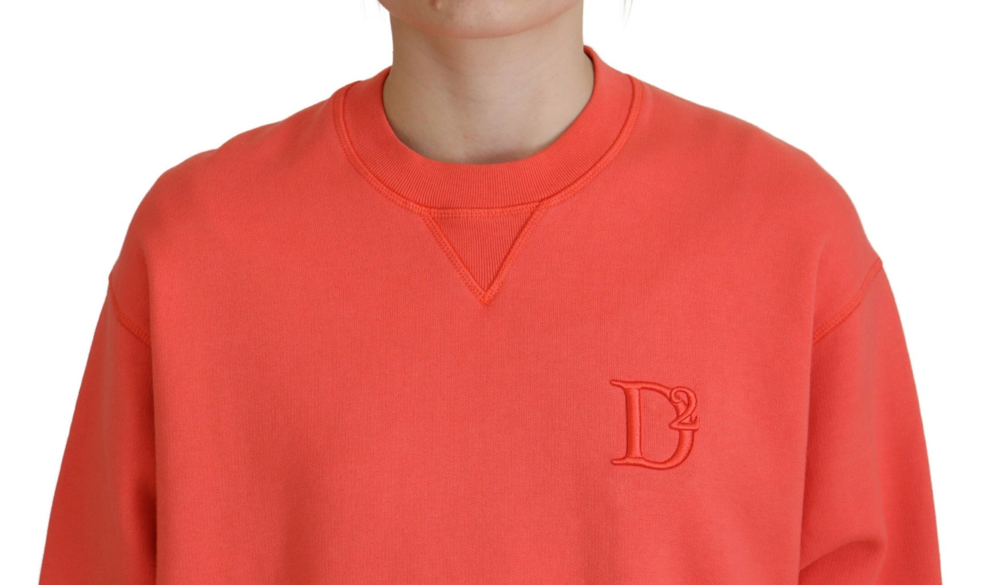 Dsquared² Pink Logo Embroidery Women Long Sleeve Sweater by Dsquared²