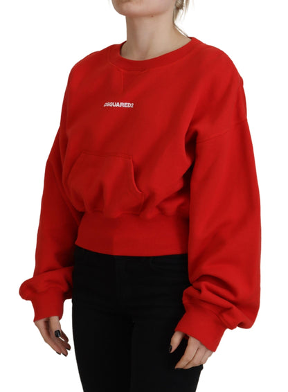 Dsquared² Red Logo Print Women Crew Neck Long Sleeve Sweater by Dsquared²