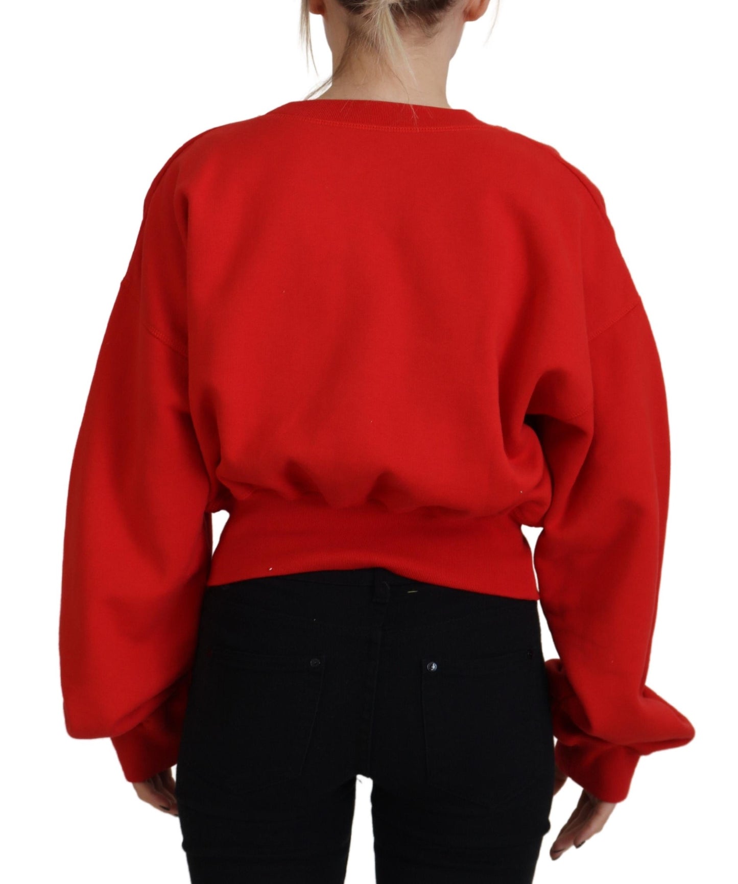 Dsquared² Red Logo Print Women Crew Neck Long Sleeve Sweater by Dsquared²