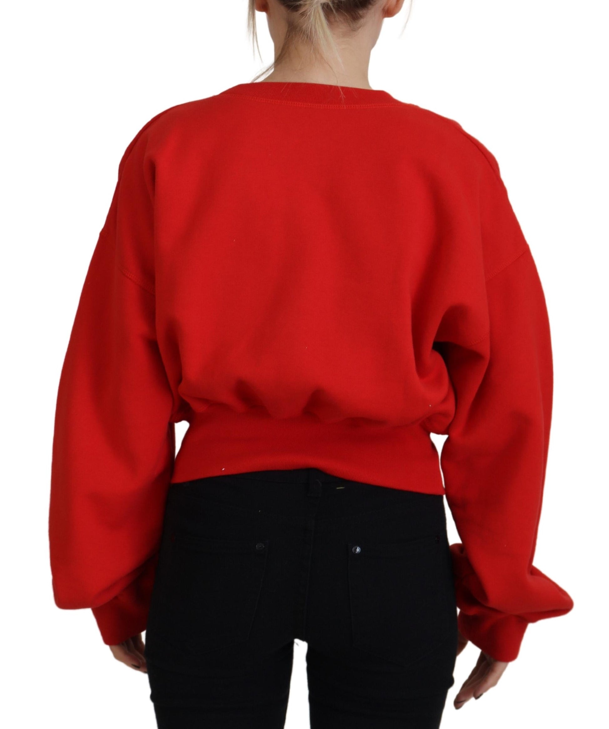 Dsquared² Red Logo Print Women Crew Neck Long Sleeve Sweater by Dsquared²