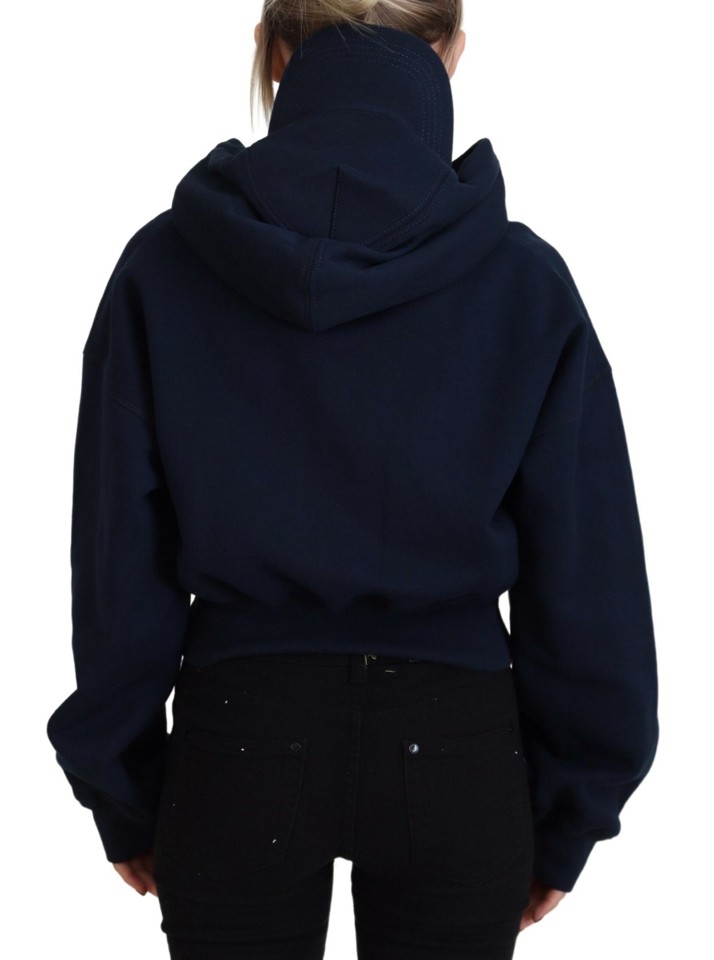 Dsquared² Blue Logo Print Hooded Cap Long Sleeve Sweater by Dsquared²