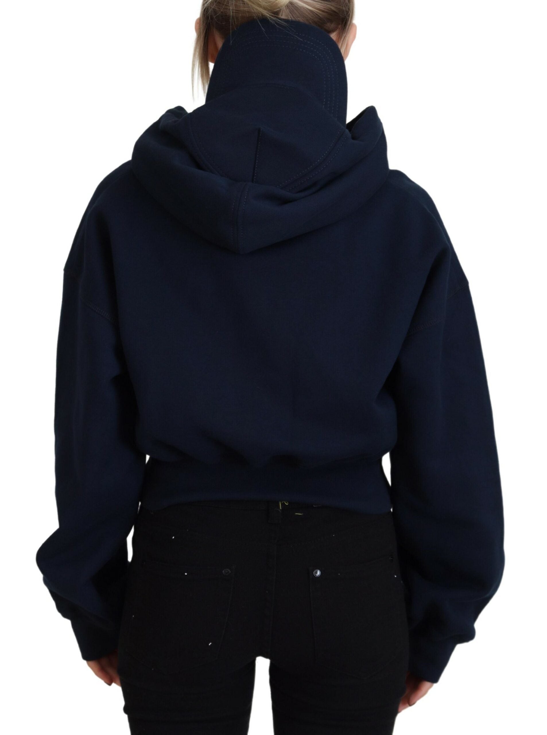 Dsquared² Blue Logo Print Hooded Cap Long Sleeve Sweater by Dsquared²