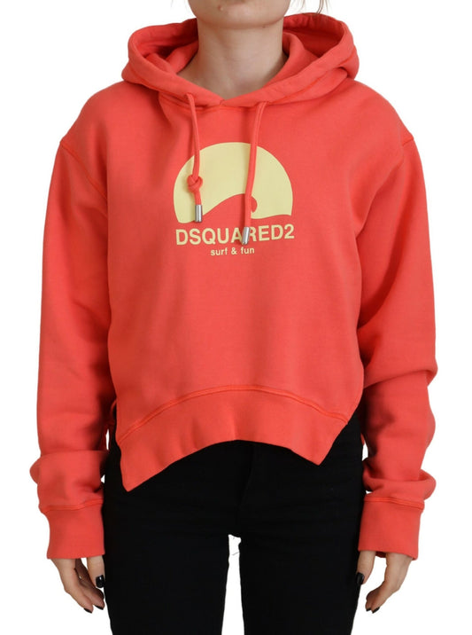 Dsquared² Pink Logo Print Cotton Hoodie Sweatshirt Sweater by Dsquared²