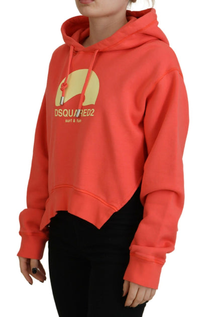 Dsquared² Pink Logo Print Cotton Hoodie Sweatshirt Sweater by Dsquared²