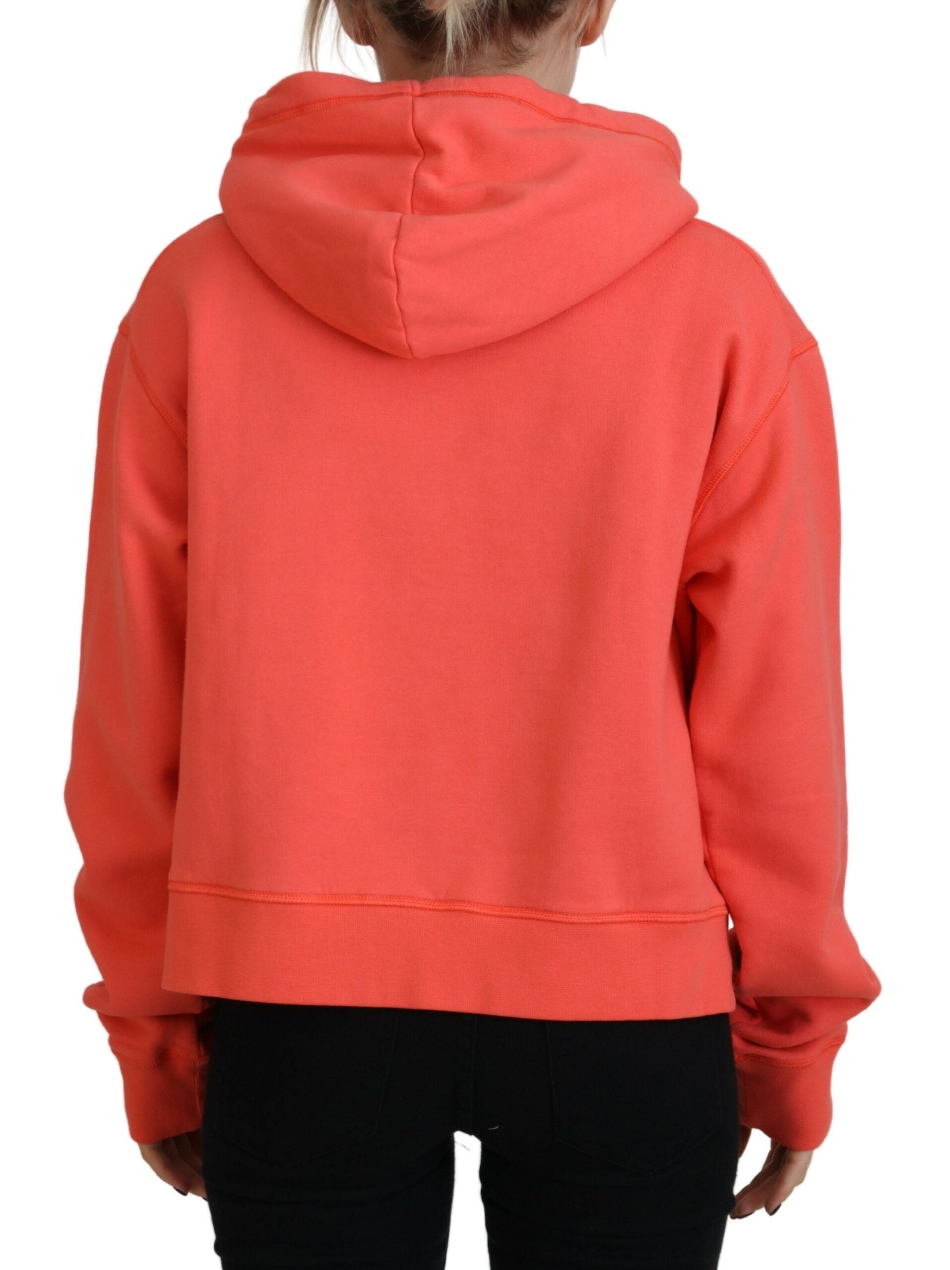Dsquared² Pink Logo Print Cotton Hoodie Sweatshirt Sweater by Dsquared²
