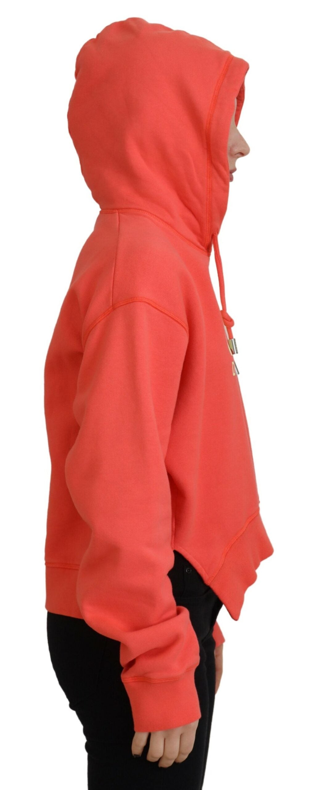 Dsquared² Pink Logo Print Cotton Hoodie Sweatshirt Sweater by Dsquared²
