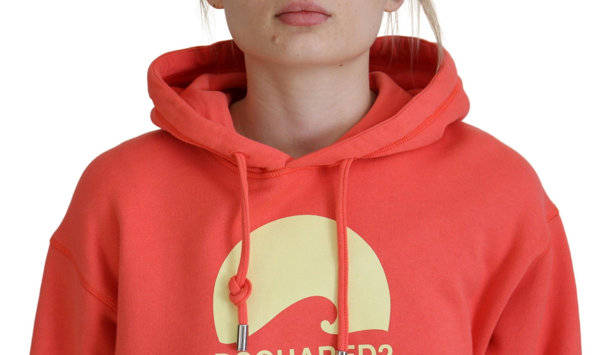 Dsquared² Pink Logo Print Cotton Hoodie Sweatshirt Sweater by Dsquared²