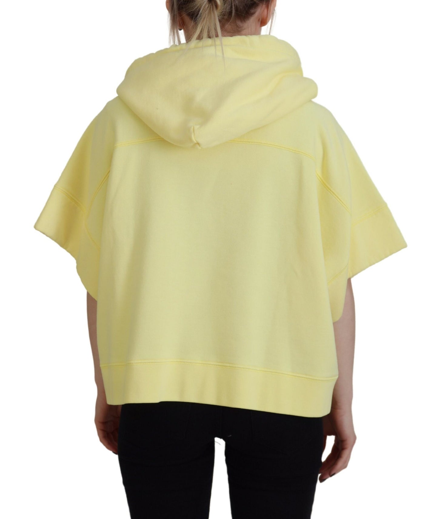 Dsquared² Yellow Logo Print Cotton Hoodie Sweatshirt Sweater by Dsquared²