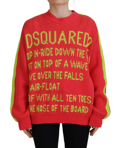 Dsquared² Multicolor Cotton Knitted Crewneck Pullover Sweater by Dsquared²