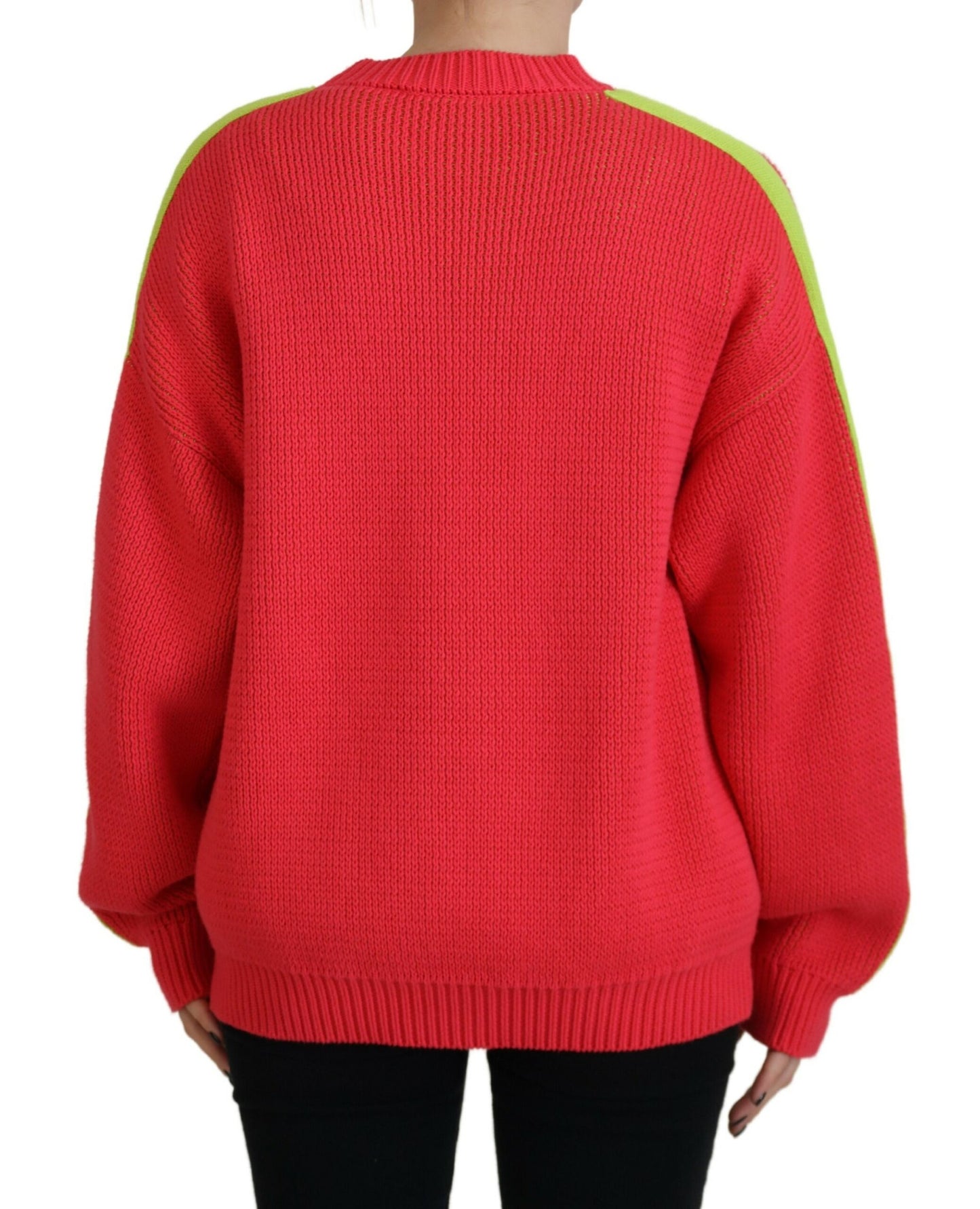 Dsquared² Multicolor Cotton Knitted Crewneck Pullover Sweater by Dsquared²