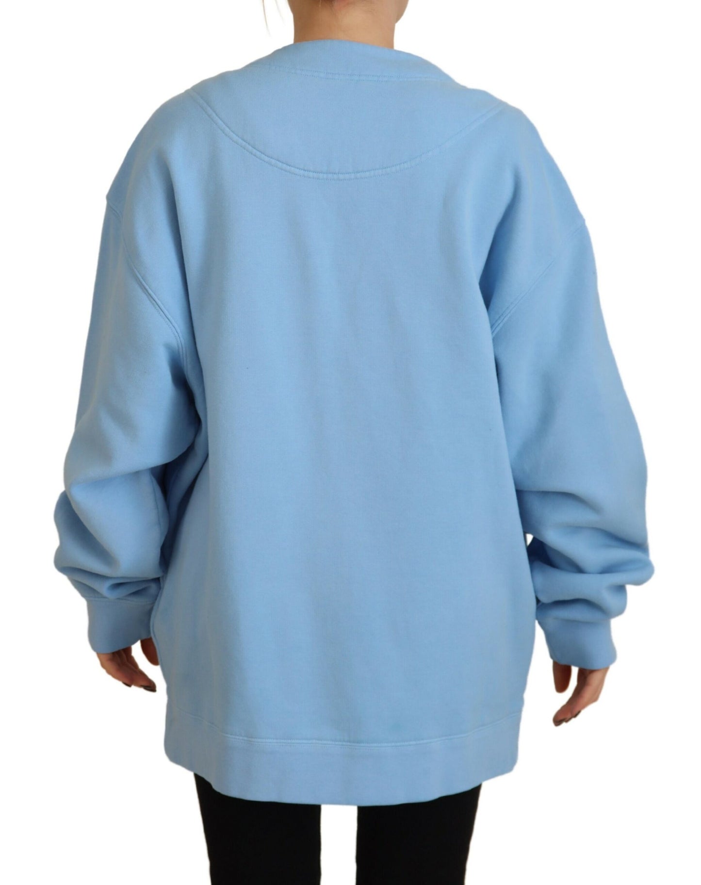 Dsquared² Blue Cotton Knitted Buttoned Cardigan Sweater by Dsquared²