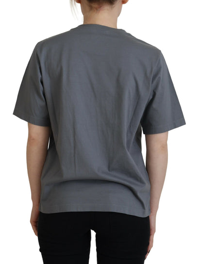 Dsquared² Gray Logo Cotton Crewneck Short Sleeve Tee T-shirt by Dsquared²