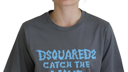 Dsquared² Gray Logo Cotton Crewneck Short Sleeve Tee T-shirt by Dsquared²