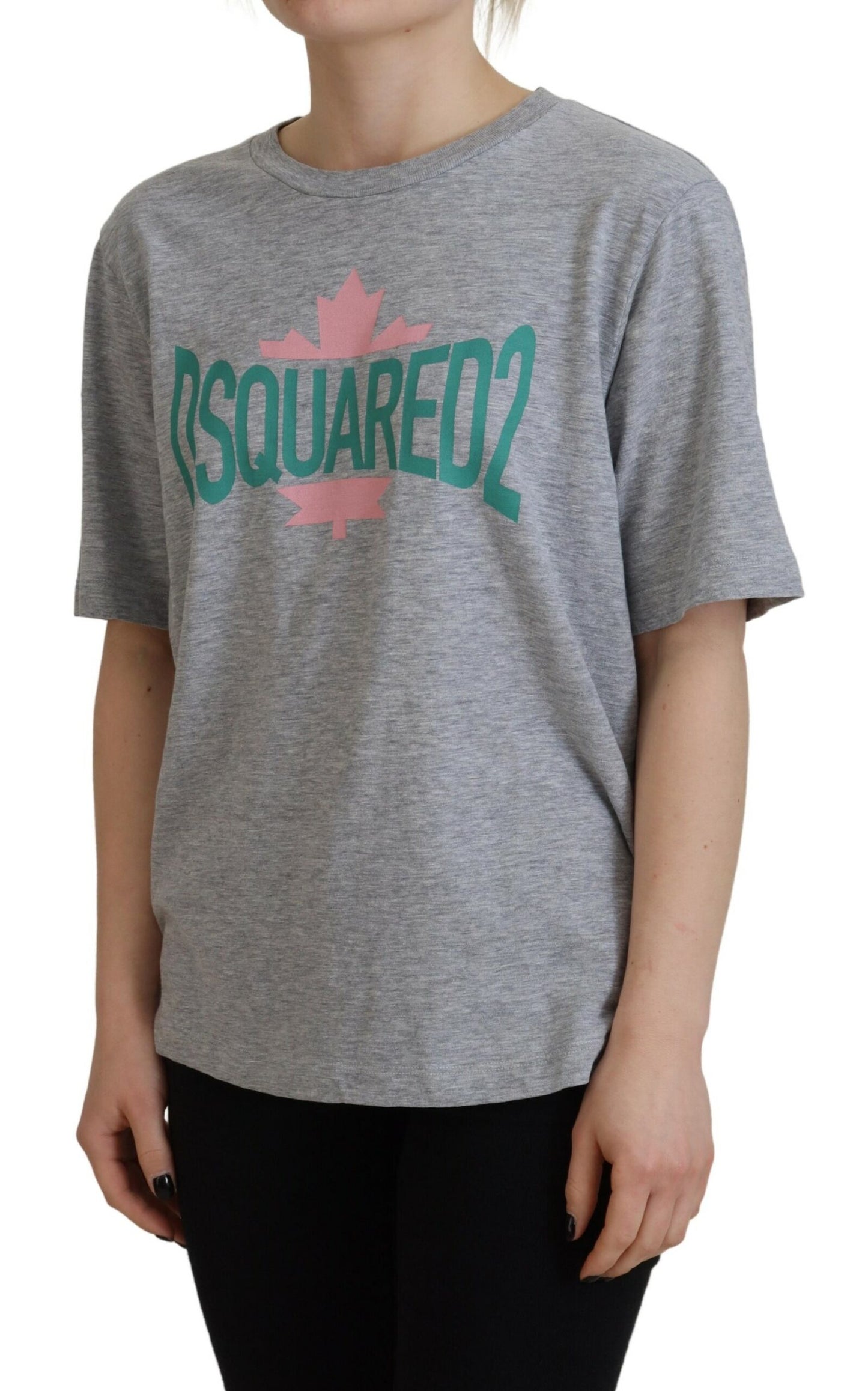 Dsquared² Gray Logo Cotton Crewneck Short Sleeve Tee T-shirt by Dsquared²