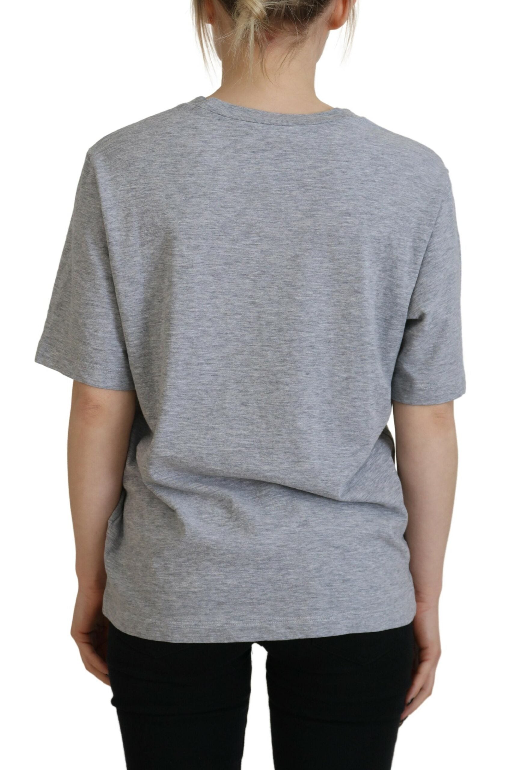 Dsquared² Gray Logo Cotton Crewneck Short Sleeve Tee T-shirt by Dsquared²