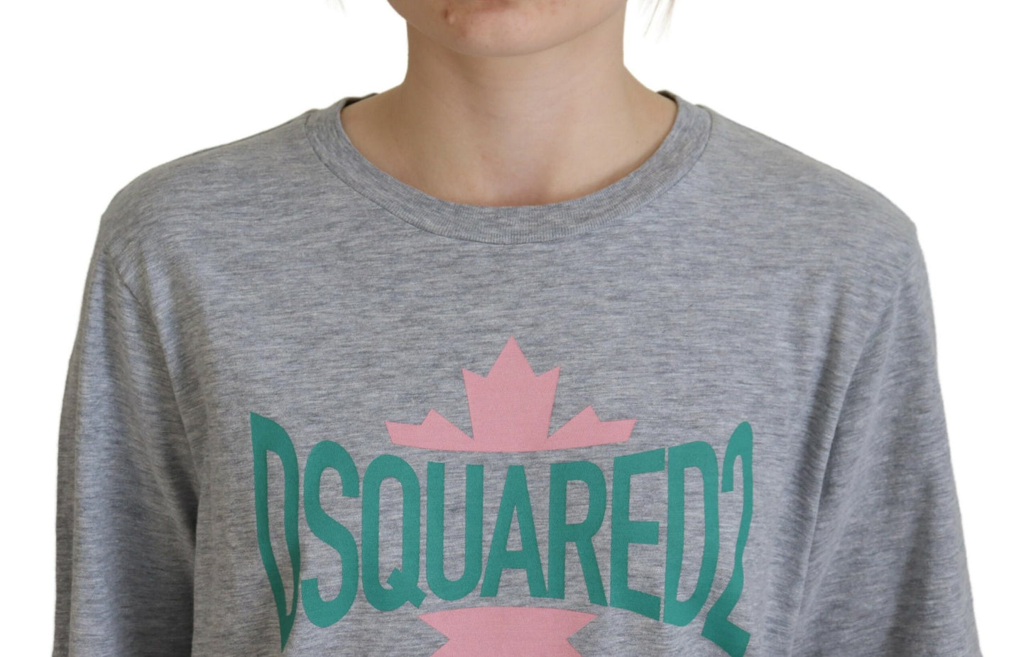 Dsquared² Gray Logo Cotton Crewneck Short Sleeve Tee T-shirt by Dsquared²