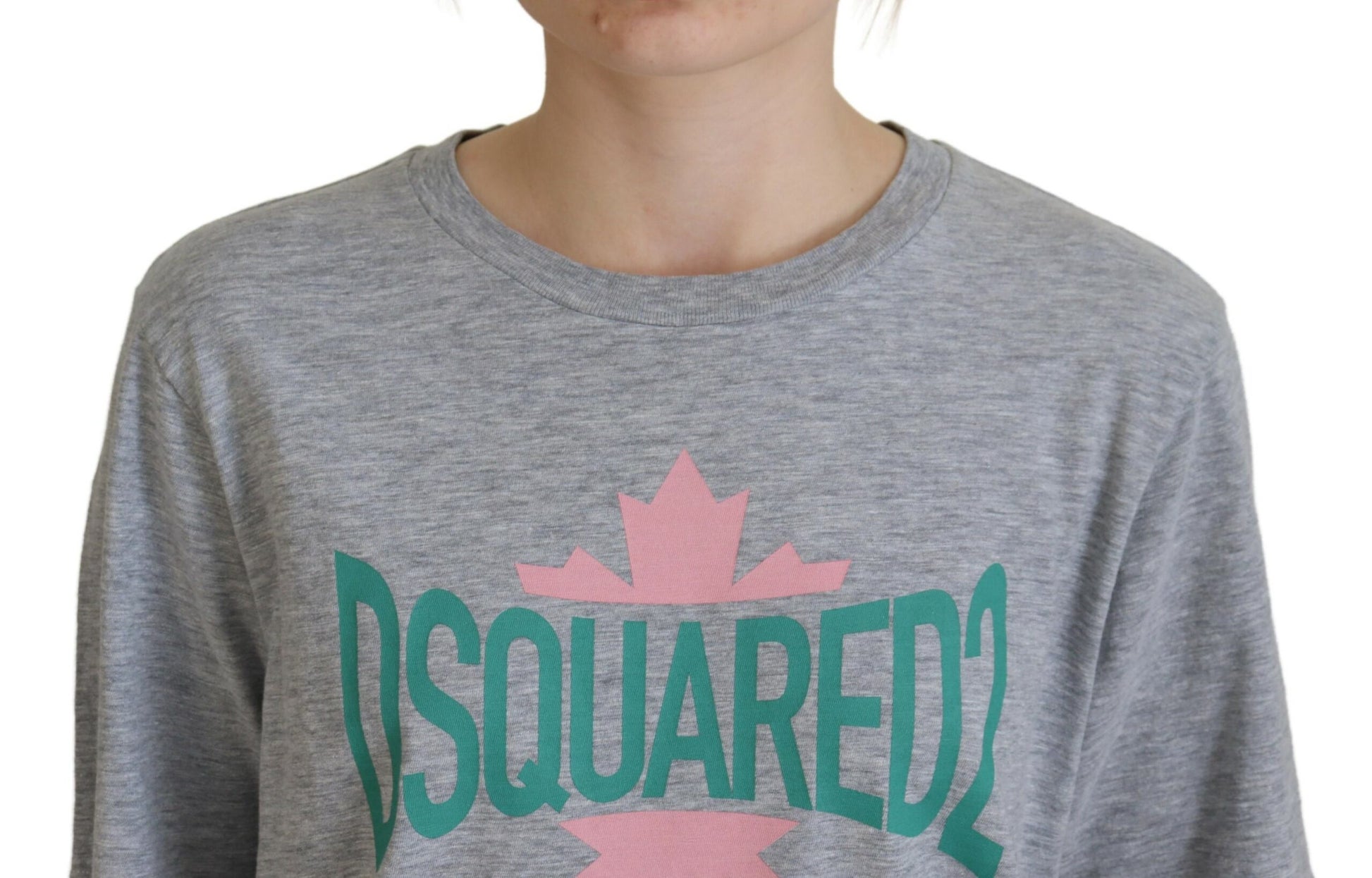 Dsquared² Gray Logo Cotton Crewneck Short Sleeve Tee T-shirt by Dsquared²