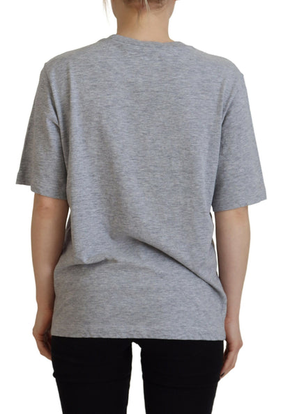 Dsquared² Gray Logo Cotton Crewneck Short Sleeve Tee T-shirt by Dsquared²