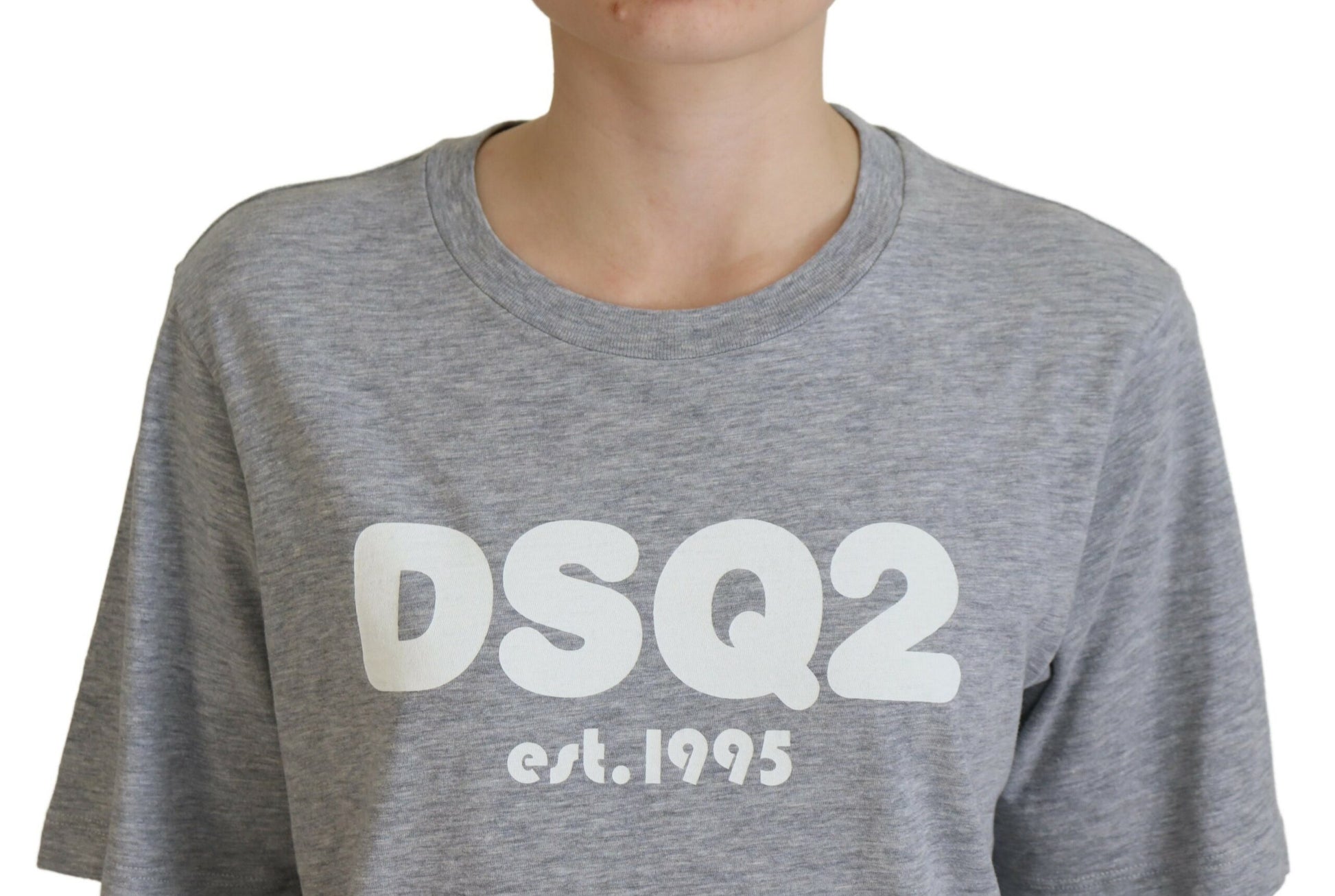 Dsquared² Gray Logo Cotton Crewneck Short Sleeve Tee T-shirt by Dsquared²