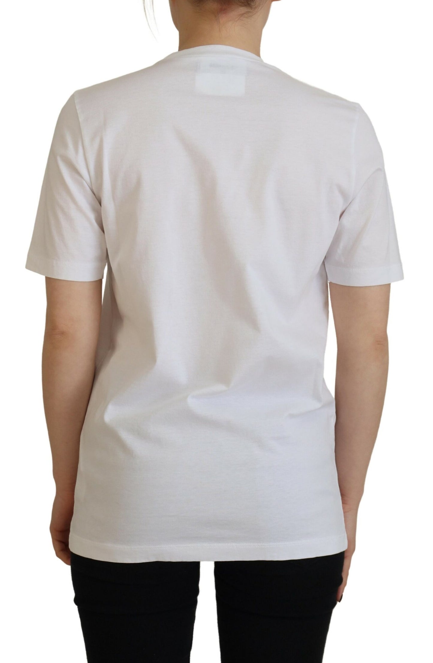 Dsquared² White Logo Patch Crewneck Short Sleeve Tee T-shirt by Dsquared²