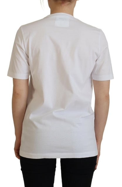 Dsquared² White Logo Patch Crewneck Short Sleeve Tee T-shirt by Dsquared²