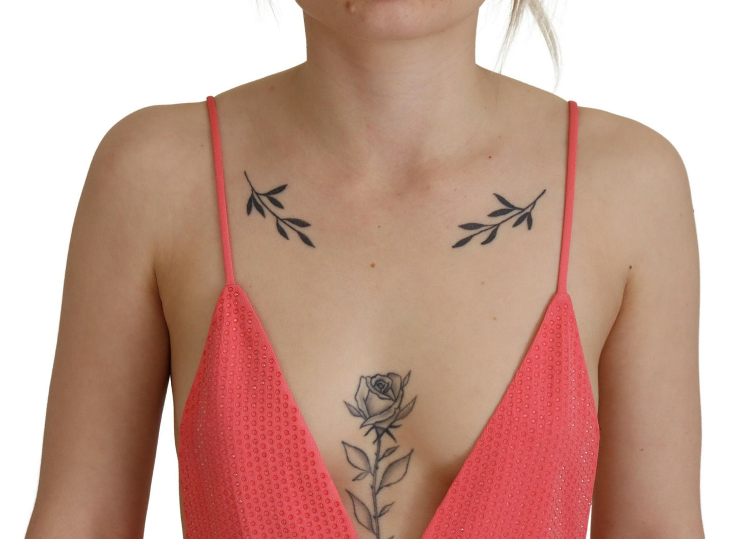 Dsquared² Pink Sleeveless Spaghetti Strap Cami V-neck Top by Dsquared²