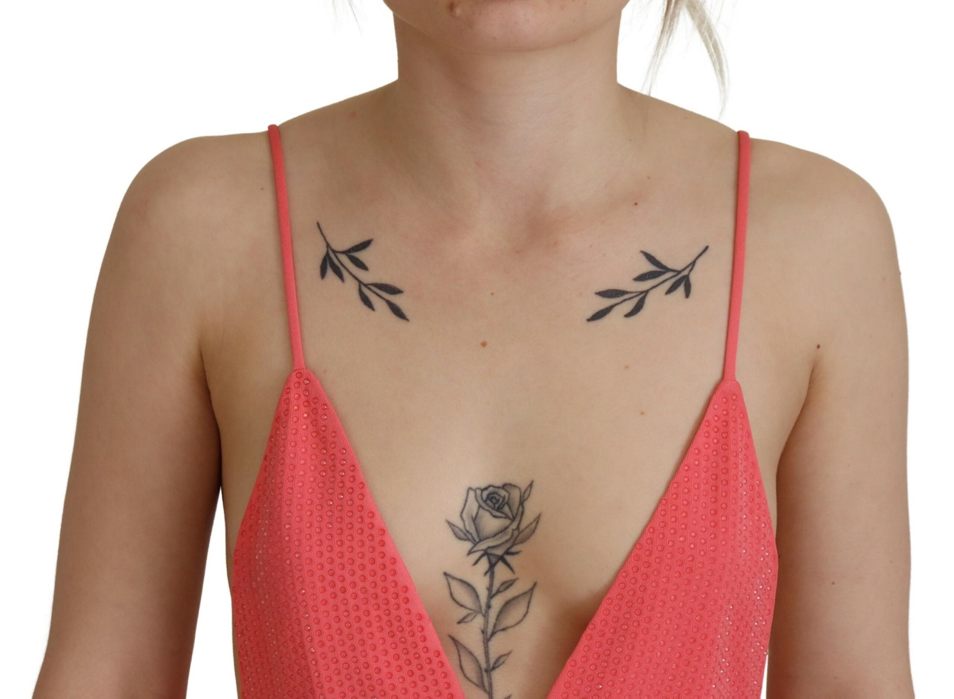 Dsquared² Pink Sleeveless Spaghetti Strap Cami V-neck Top by Dsquared²
