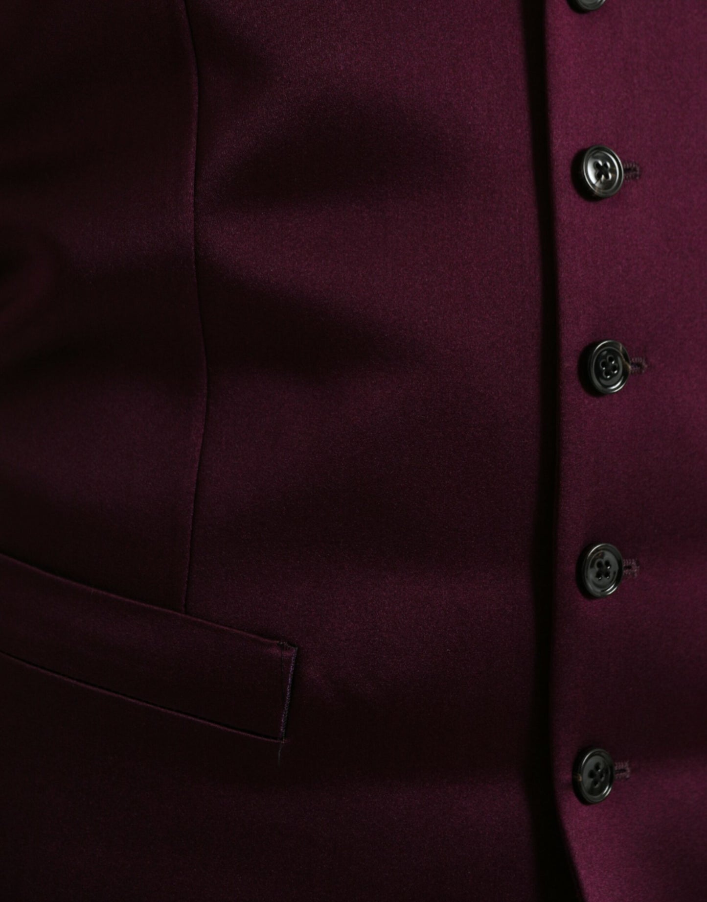 Dolce &amp; Gabbana Robe gilet en satin de soie marron Gilet formel
