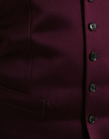 Dolce &amp; Gabbana Robe gilet en satin de soie marron Gilet formel