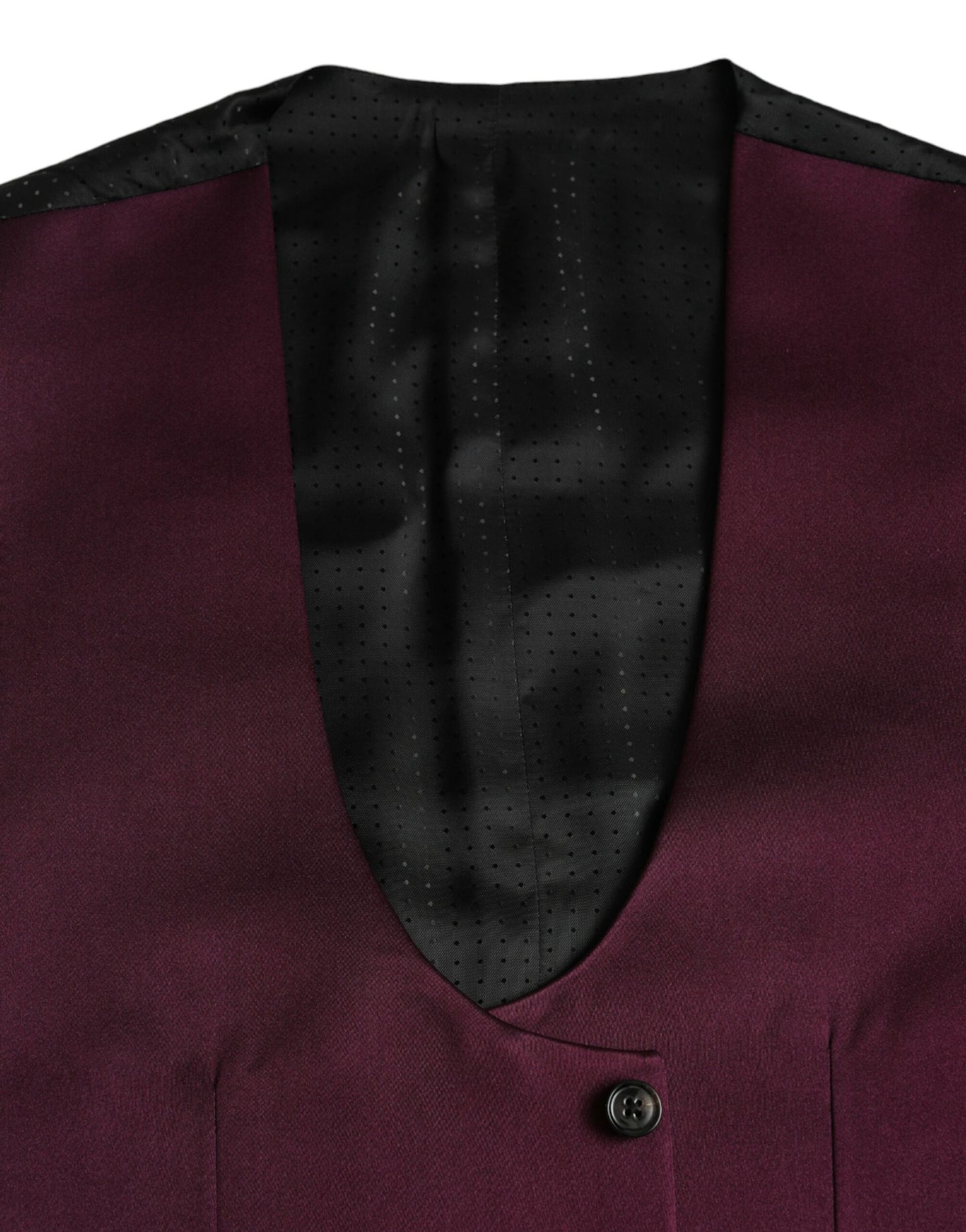 Dolce &amp; Gabbana Robe gilet en satin de soie marron Gilet formel