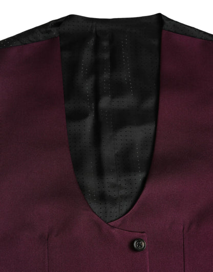 Dolce &amp; Gabbana Robe gilet en satin de soie marron Gilet formel