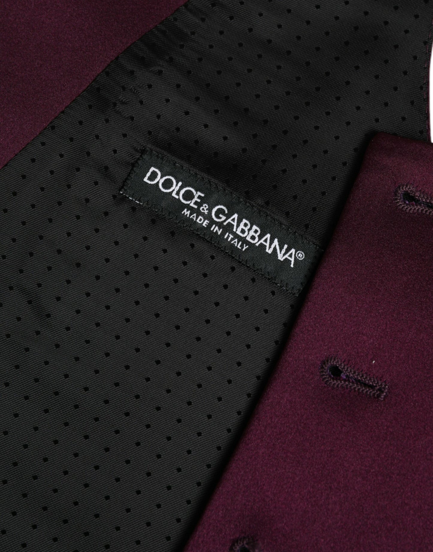 Dolce &amp; Gabbana Robe gilet en satin de soie marron Gilet formel