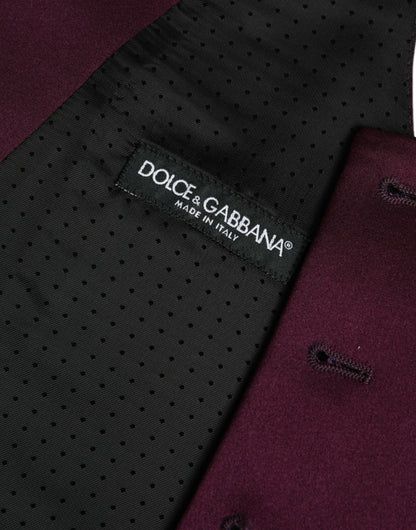 Dolce &amp; Gabbana Robe gilet en satin de soie marron Gilet formel