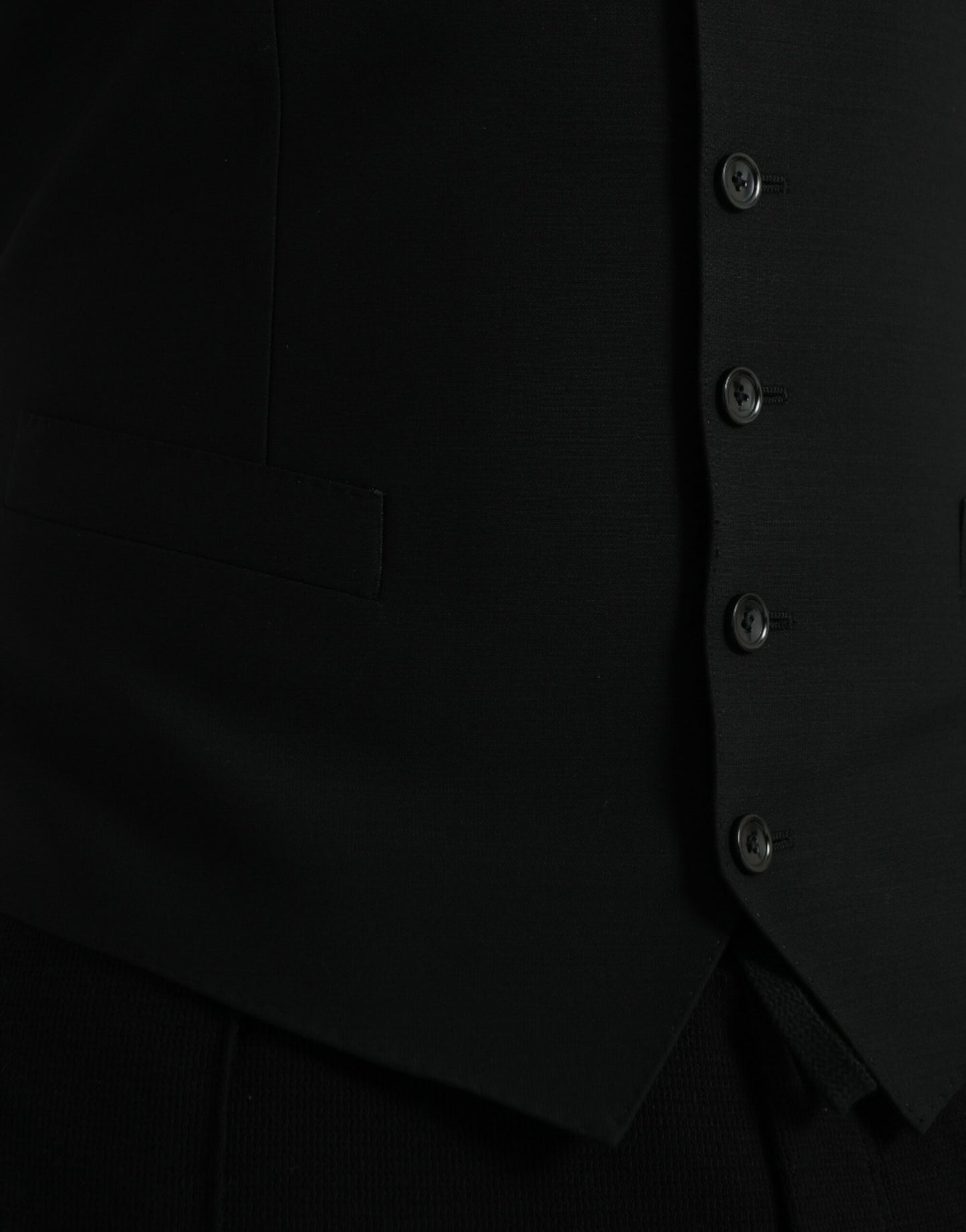 Robe gilet en laine noire Dolce &amp; Gabbana