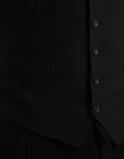 Robe gilet en laine noire Dolce &amp; Gabbana