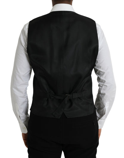Robe gilet en laine noire Dolce &amp; Gabbana