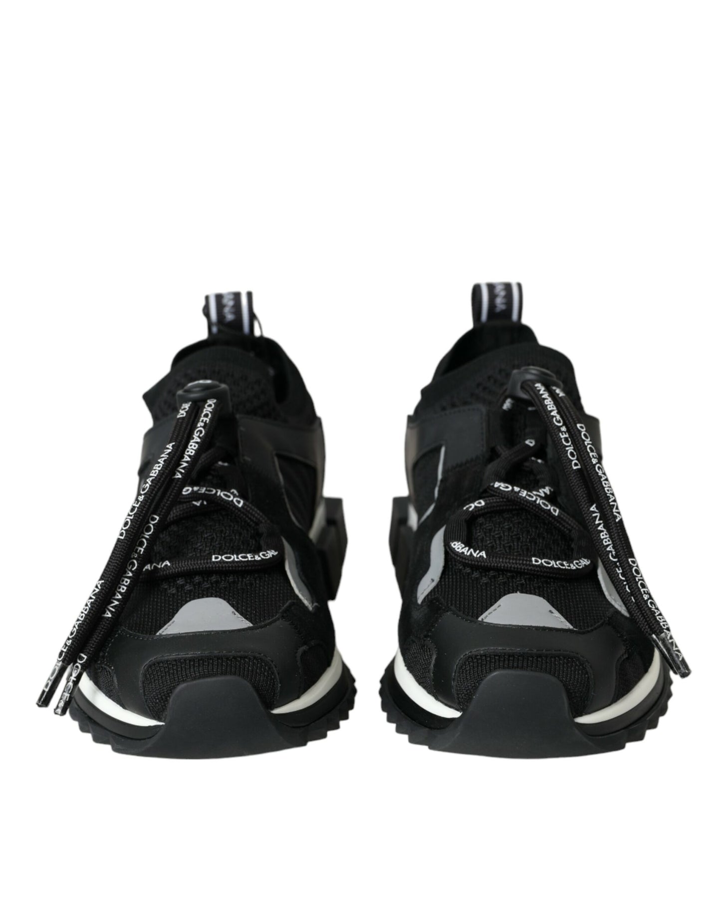 Dolce & Gabbana Black Mesh Sorrento Trekking Sneakers Shoes by Dolce & Gabbana