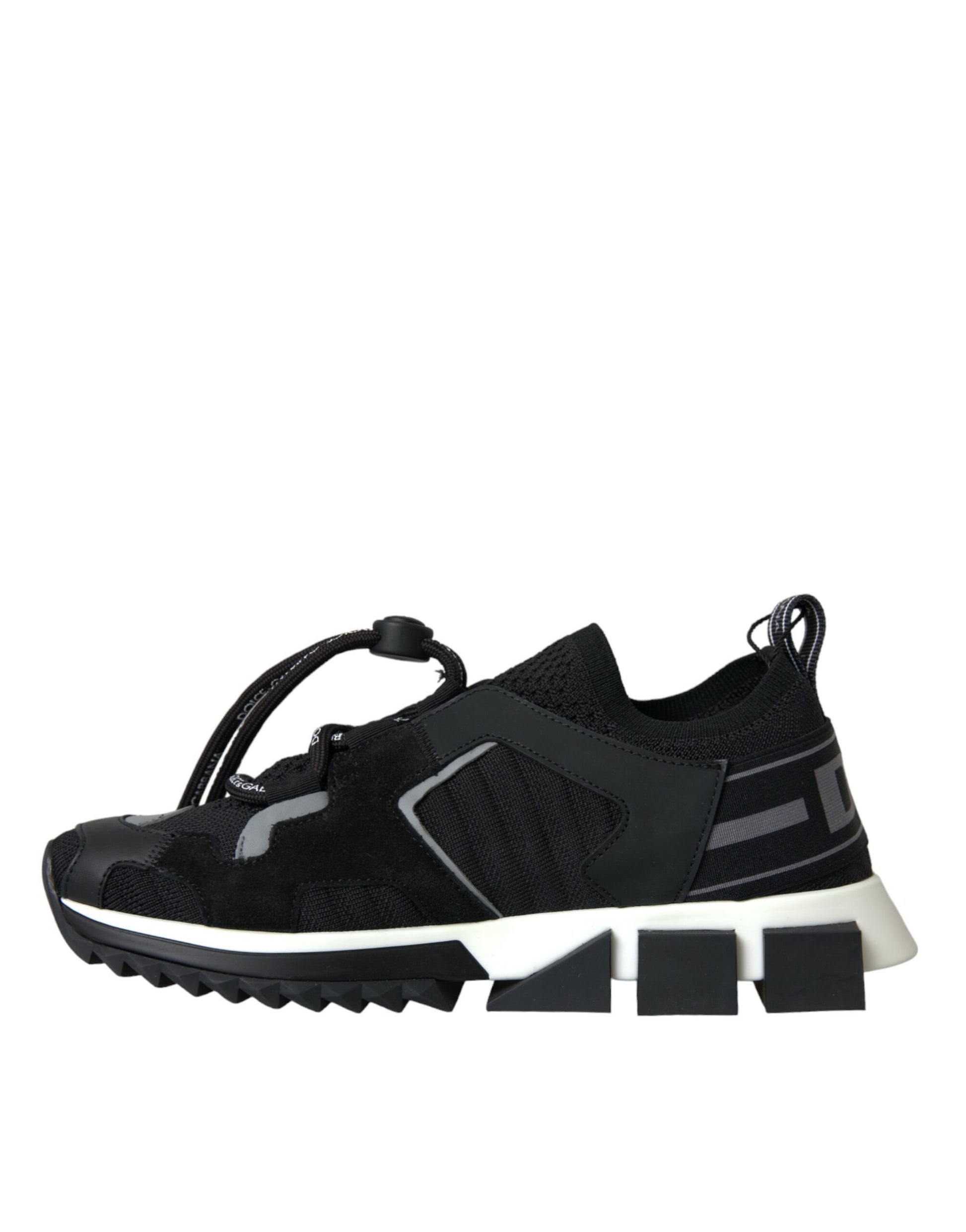 Dolce & Gabbana Black Mesh Sorrento Trekking Sneakers Shoes by Dolce & Gabbana